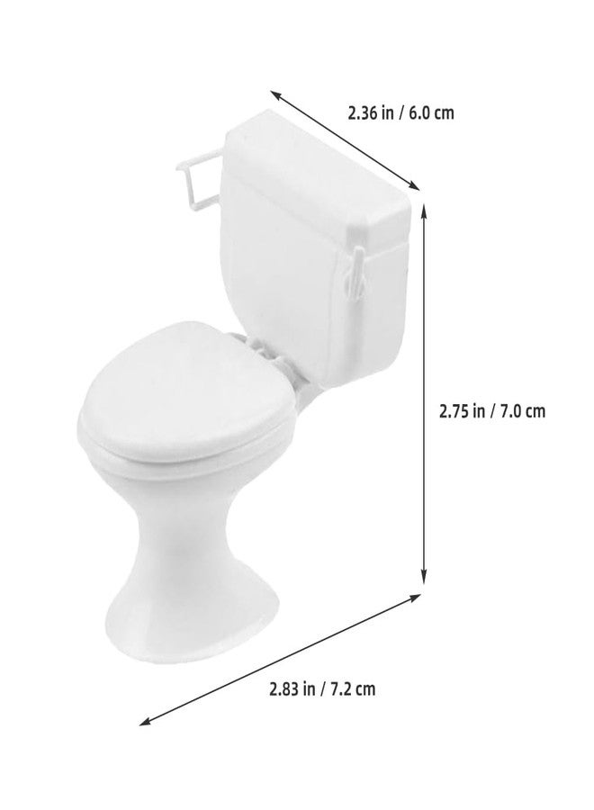 JECOMPRIS 8pcs Doll House Toilets: Mini Toilets 1/12 Scale Toilet Seat Miniature Toilet for Dolls Playset Accessories - Image 2
